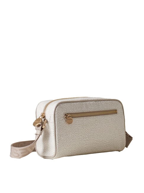 BORBONAIS Mini sac &agrave; bandouli&egrave;re, en tissu coton blanc - Sacs pour Femme