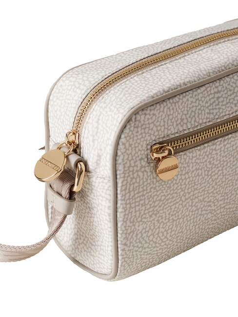BORBONAIS Mini sac &agrave; bandouli&egrave;re, en tissu coton blanc - Sacs pour Femme