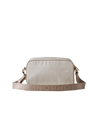 BORBONESE BORBONAIS Mini sac &agrave; bandouli&egrave;re, en tissu coton blanc - Sacs pour Femme - 4