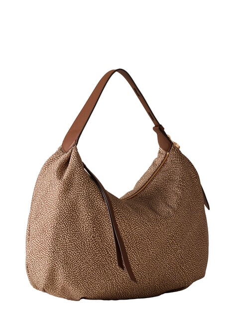 PRIVE Sac bandouli&egrave;re Hobo mer Beiger - Sacs pour Femme
