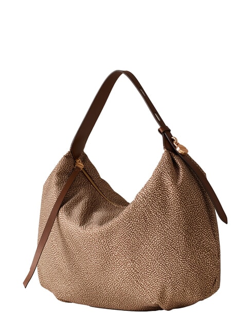 PRIVE Sac bandouli&egrave;re Hobo mer Beiger - Sacs pour Femme