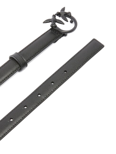 LOVE BERRY Ceinture en cuir &agrave; blocs de couleurs couleur de bloc de limousine noire - Ceintures