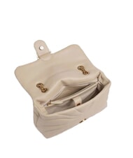 PINKO LOVE PUFF CLASSIC Sac bandouli&egrave;re en cuir nappa beige-gris fum&eacute;-or antique - Sacs pour Femme - 3