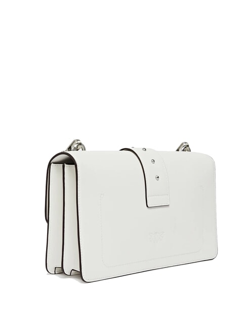 LOVE ONE Sac bandouli&egrave;re &agrave; rabat nuage blanc mat argent - Sacs pour Femme