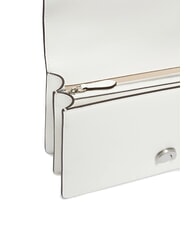 PINKO LOVE ONE Sac bandouli&egrave;re &agrave; rabat nuage blanc mat argent - Sacs pour Femme - 4