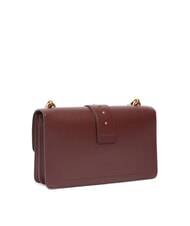 PINKO LOVE ONE CLASSIC Sac bandouli&egrave;re en cuir avec rabat - Sacs pour Femme