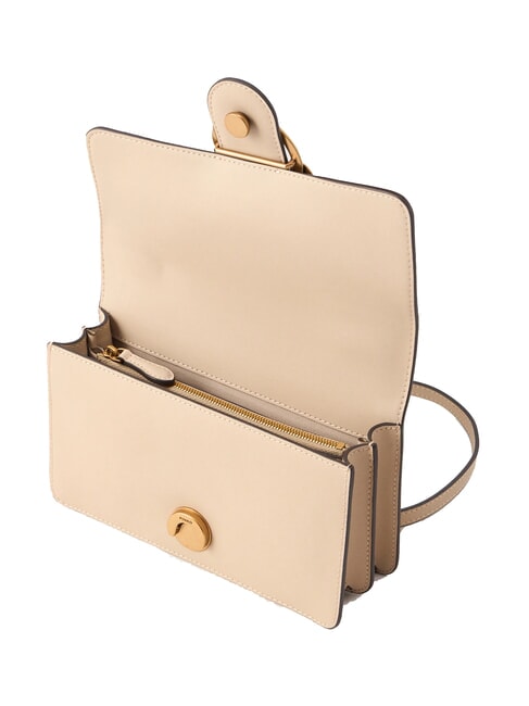 LOVE ONE CLASSIC Mini sac &agrave; bandouli&egrave;re en cuir beige-gris fum&eacute;-or antique - Sacs pour Femme