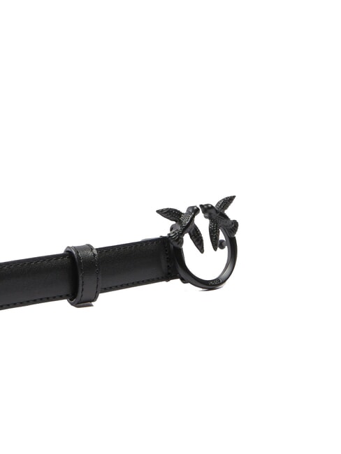 LOVE BERRY Ceinture en cuir &agrave; blocs de couleurs couleur de bloc de limousine noire - Ceintures