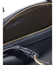 FURLA DOUBLE Sacoche en cuir avec bandouli&egrave;re bleu encre - Sacs pour Femme - 4