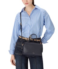 FURLA DOUBLE Sacoche en cuir avec bandouli&egrave;re bleu encre - Sacs pour Femme - 5