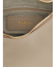 FURLA GOCCIA Sac bandouli&egrave;re en cuir martel&eacute; lin - Sacs pour Femme - 4