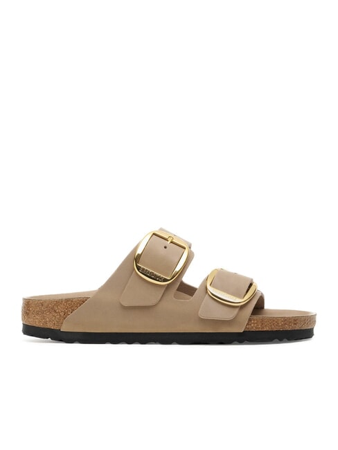 ARIZONA BIG BUCKLE pantoufle en cuir &agrave; 2 brides tabac brun - Chaussures Femme