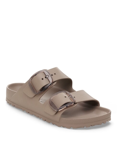 ARIZONA BIG BUCKLE EVA Pantoufle &agrave; 2 brides avec boucles gris taupe - Chaussures Femme