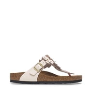 BIRKENSTOCK GIZEH Tongs en cuir &agrave; fleurs - Chaussures unisexe