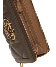 LOVE MOSCHINO EMBOSSED portefeuille zipp&eacute; de taille moyenne boue - Portefeuilles Femme - 2