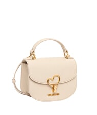 LOVE MOSCHINO HEART TURNLOCK Mini sac &agrave; main avec bandouli&egrave;re Ivoire - Sacs pour Femme - 2