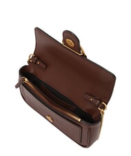 PINKO LOVE ONE POCKET Sac &agrave; bandouli&egrave;re en cuir vin de Bourgogne - or antique - Sacs pour Femme - 5