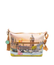 YNOT YESBAG Grand sac &agrave; bandouli&egrave;re hobo fleur jaune - Sacs pour Femme - 4