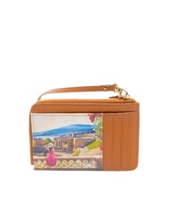 YNOT YESBAG Porte-cartes plat avec fermeture &eacute;clair et dragonne &Eacute;t&eacute; de Taormina - Portefeuilles Femme - 3