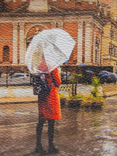 YESBAG Sac bandouli&egrave;re &agrave; deux compartiments Rome sous la pluie - Sacs pour Femme