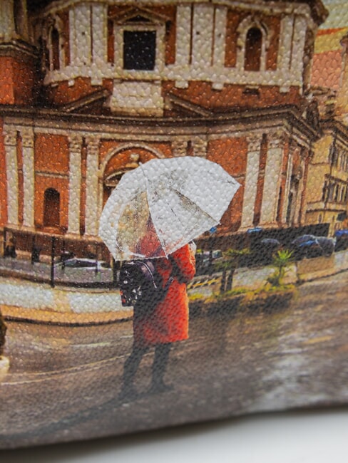 YESBAG Grand sac &agrave; dos avec poche Rome sous la pluie - Sacs pour Femme