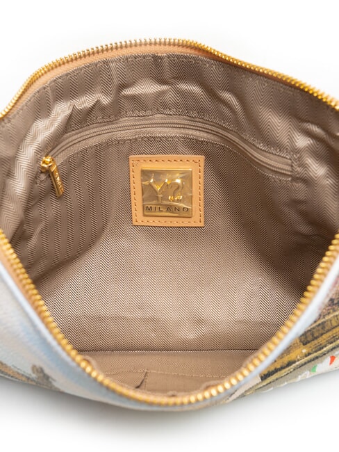 YESBAG Pochette avec bandouli&egrave;re en m&eacute;tal VACANCES ROMAINES - Sacs pour Femme