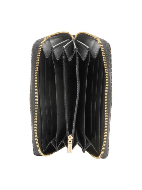 AUDREY Grand portefeuille zipp&eacute; NOIR - Portefeuilles Femme