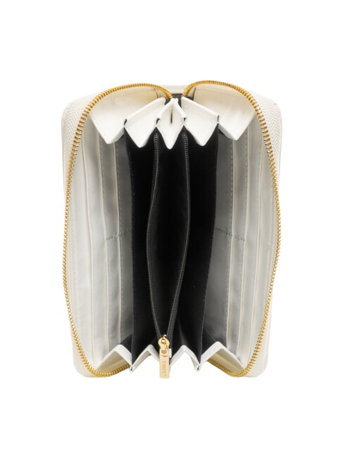 LUCY Grand portefeuille zipp&eacute; blanc - Portefeuilles Femme