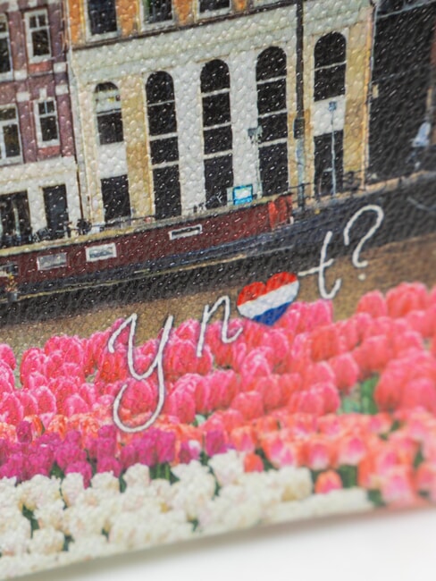 YESBAG Pochette moyenne avec revers tulipes - Sacs pour Femme