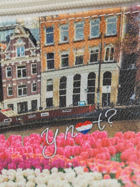 YESBAG Pochette moyenne avec revers tulipes - Sacs pour Femme