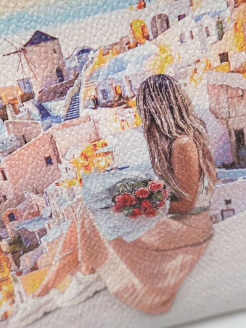 YESBAG Pochette moyenne avec revers Coucher de soleil en Gr&egrave;ce - Sacs pour Femme