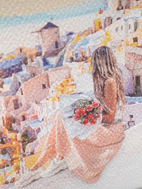 YESBAG Pochette moyenne avec revers Coucher de soleil en Gr&egrave;ce - Sacs pour Femme