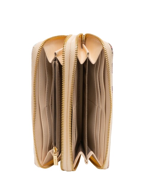 YESBAG Grand portefeuille &agrave; 2 fermetures &eacute;clair Coucher de soleil en Gr&egrave;ce - Portefeuilles Femme