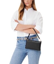 MICHAEL KORS JET SET Pochette bandouli&egrave;re en cuir noir - Sacs pour Femme - 5