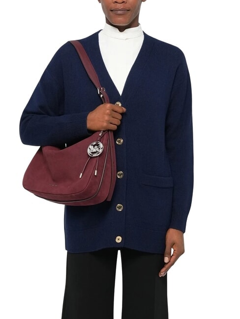 NOLITA Grand sac bandouli&egrave;re en cuir nubuck sang de b&oelig;uf - Sacs pour Femme