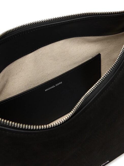 NOLITA Grand sac bandouli&egrave;re en cuir nubuck noir - Sacs pour Femme