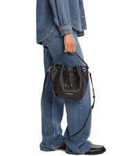 MICHAEL KORS AVERY Sac seau en cuir avec bandouli&egrave;re noir - Sacs pour Femme - 5