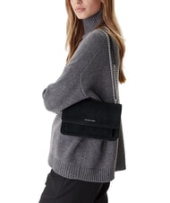 MICHAEL KORS CLAIRE sac bandouli&egrave;re en daim noir - Sacs pour Femme - 5