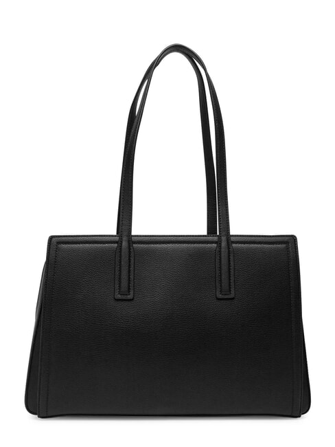 LAILA Sac cabas en cuir &agrave; bandouli&egrave;re noir - Sacs pour Femme
