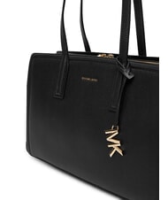 MICHAEL KORS LAILA Sac cabas en cuir &agrave; bandouli&egrave;re noir - Sacs pour Femme - 3