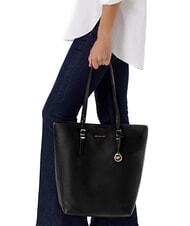 MICHAEL KORS QUINN Sac cabas vertical en cuir noir - Sacs pour Femme - 4