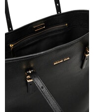 MICHAEL KORS QUINN Sac cabas vertical en cuir noir - Sacs pour Femme - 5
