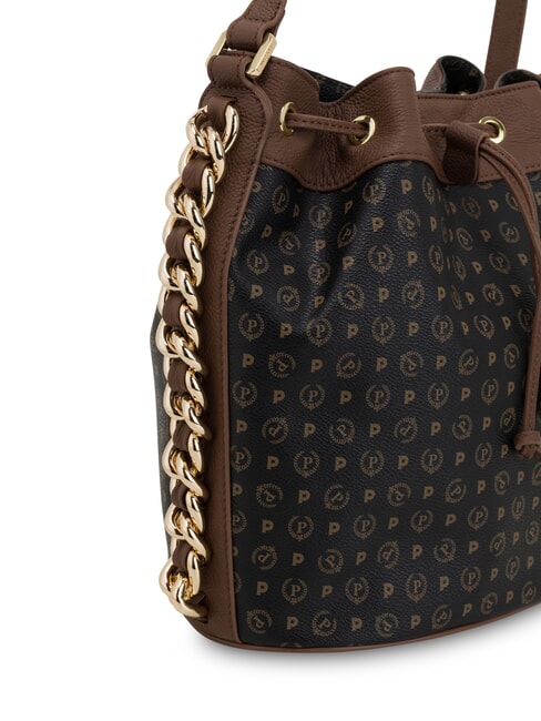 HERITAGE sac seau &agrave; bandouli&egrave;re brun noir - Sacs pour Femme