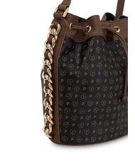 POLLINI HERITAGE sac seau &agrave; bandouli&egrave;re brun noir - Sacs pour Femme - 3