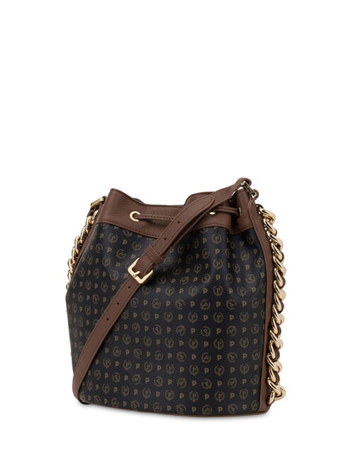 HERITAGE sac seau &agrave; bandouli&egrave;re brun noir - Sacs pour Femme