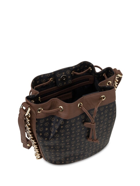 HERITAGE sac seau &agrave; bandouli&egrave;re brun noir - Sacs pour Femme