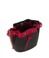 POLLINI HERITAGE sac seau &agrave; bandouli&egrave;re laque noire - Sacs pour Femme - 5