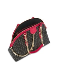 POLLINI HERITAGE Sac bandouli&egrave;re d&ocirc;me avec anses en cha&icirc;ne laque noire - Sacs pour Femme - 5