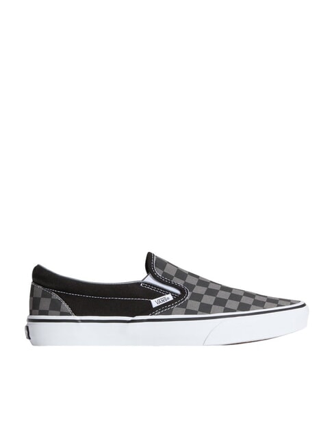 CLASSIC SLIP-ON CLASSIQUE &agrave; enfiler pour femme damier noir/&eacute;tain - Chaussures unisexe