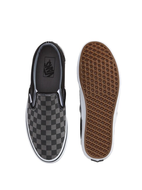 CLASSIC SLIP-ON CLASSIQUE &agrave; enfiler pour femme damier noir/&eacute;tain - Chaussures unisexe